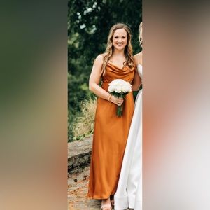 Fame and Partners Satin formal Bridesmaid Dress (size 10 fits like an 8)